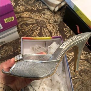Italina silver formal heel